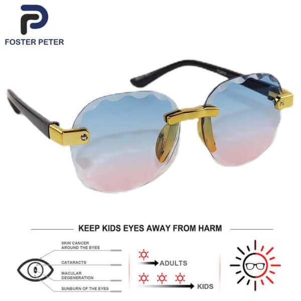 Chic Sunset Wave Sunglasses with Elegant Gold Details for a Fashion-Forward Look - Image 3