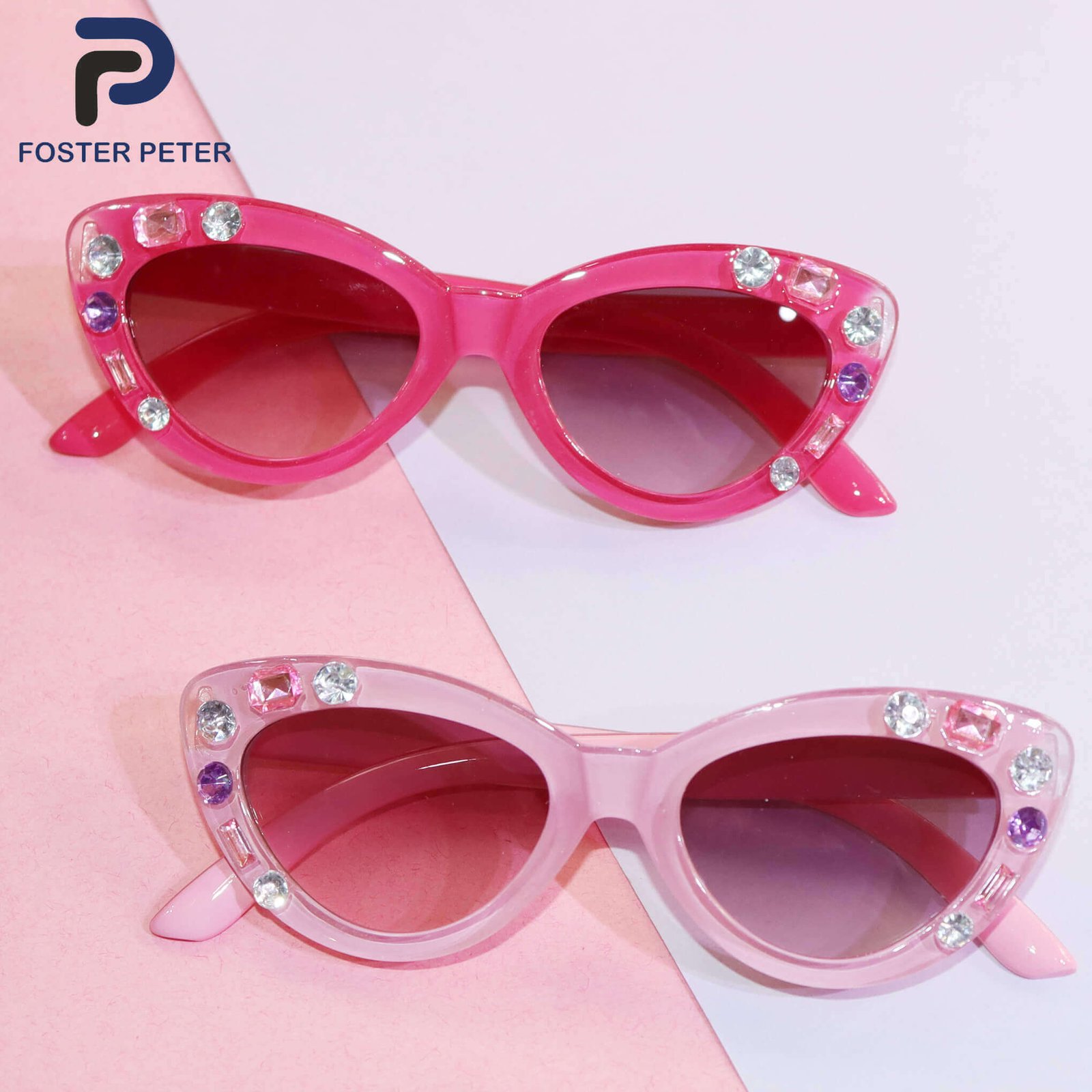 Kids' Jewel-Studded Cat-Eye Sunglasses Combo - Image 8
