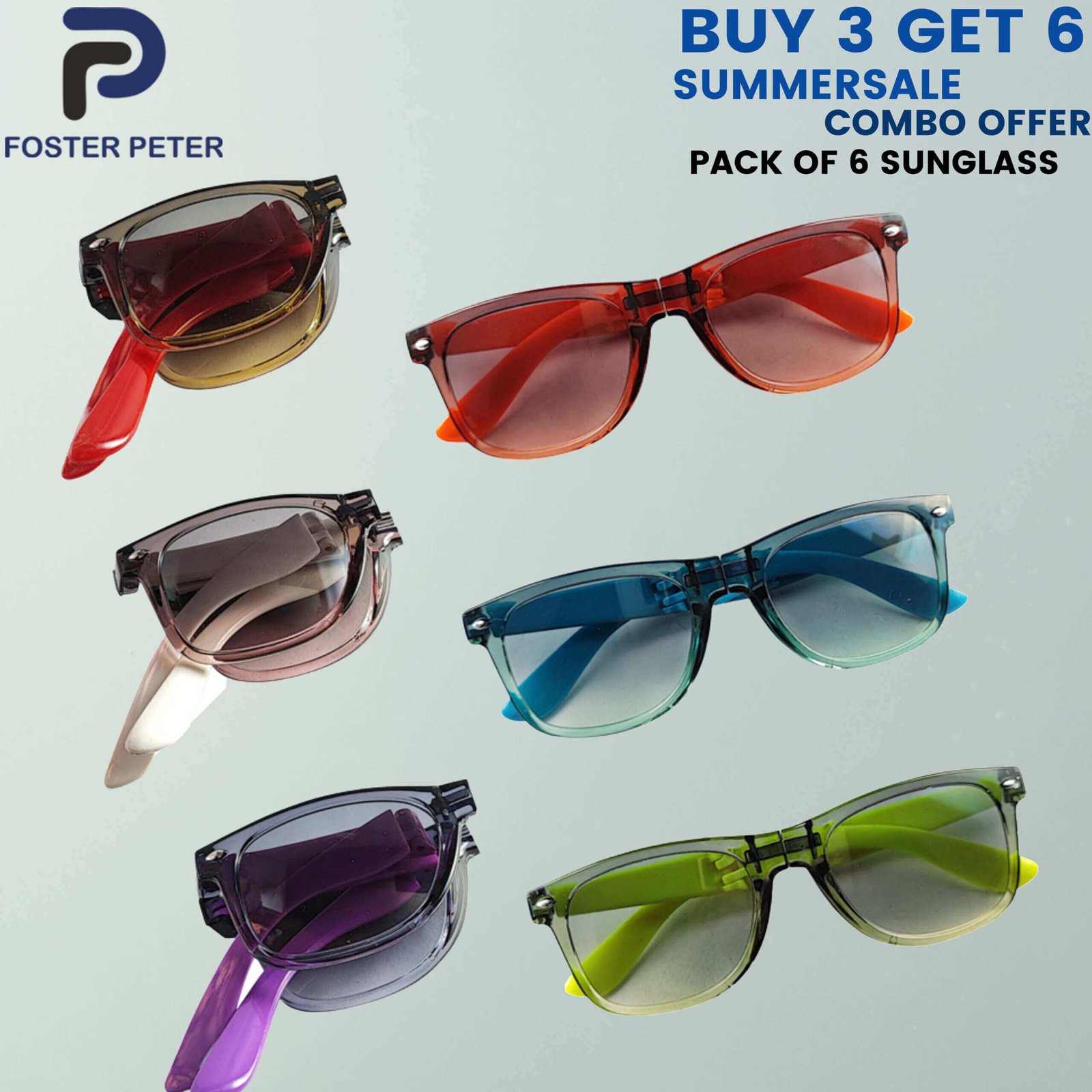 Stay fashionable with your baby with this must-have 6-piece sunglasses set! - Image 3