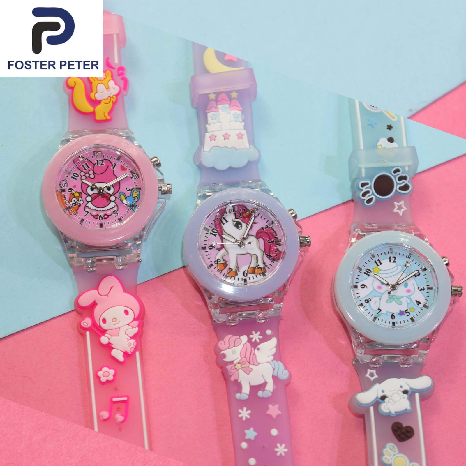 Kiddy Character Watch Set: 5-Pack Cute & Colorful Watches - Image 2
