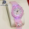 Luminous Pink Kitty Kids' Watch with LED Light-Up Strap